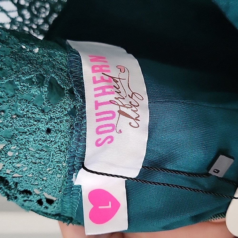 NWT Southern Fried Chics "Swept Away Dress" in Peacock - Large - Picture 3 of 9